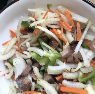 “米饭”米饭烧驴肉披萨的做法步骤：10