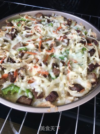 “米饭”米饭烧驴肉披萨的做法步骤：15