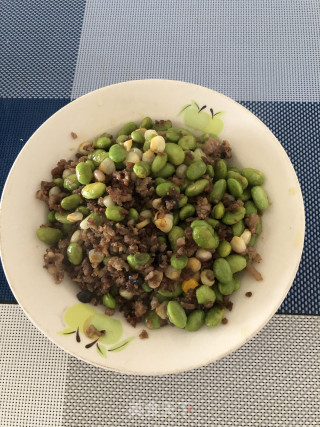 肉碎青豆的做法步骤：3