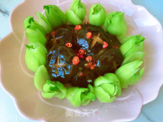 香菇扒油菜的做法步骤：13