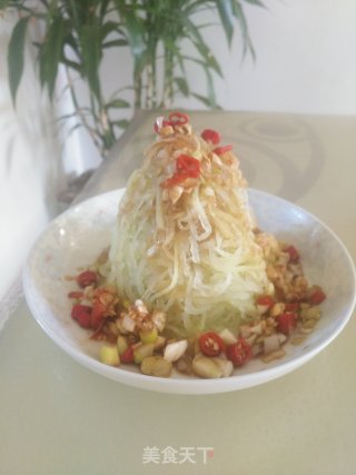 响油白萝卜丝的做法步骤：7