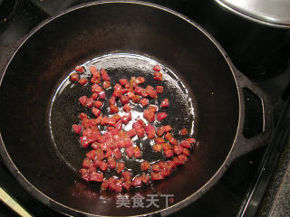 铁锅腊肠蔬菜饭--米饭的做法步骤：2