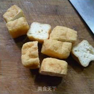 蟹味菇油豆腐花菜的做法步骤：4