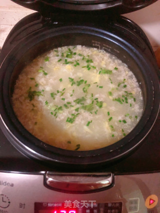 蛋花瘦肉粥的做法步骤：3