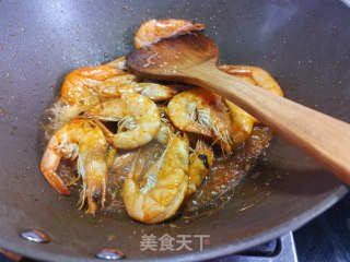 时蔬炒虾的做法步骤：8