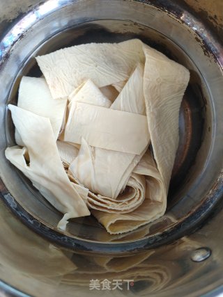 脆黄瓜拌豆皮的做法步骤：3