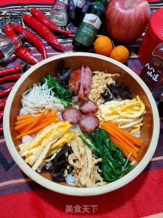 七彩拌饭的做法步骤：13