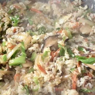 梅花肉香菇炒饭的做法步骤：19