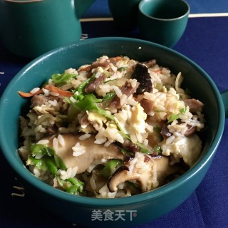 梅花肉香菇炒饭的做法步骤：21
