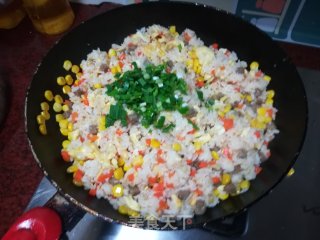 黑椒牛肉肠炒饭的做法步骤：15