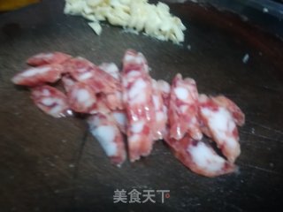 腊肠炒豆角的做法步骤：2