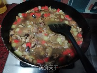 香菇焖鸡饭的做法步骤：8