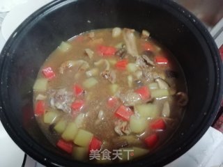 香菇焖鸡饭的做法步骤：9