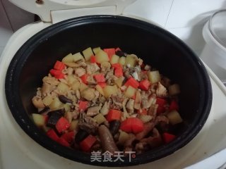 香菇焖鸡饭的做法步骤：11