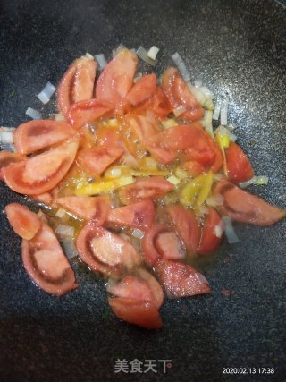 番茄炒菜花的做法步骤：4