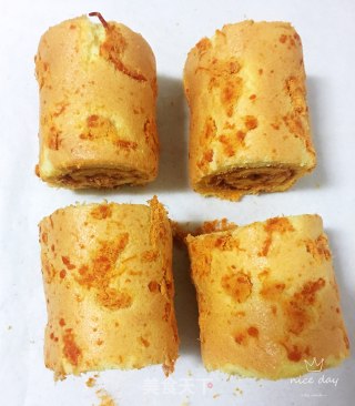 肉松沙拉蛋糕卷的做法步骤：18