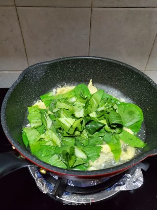 青菜鸡蛋汤的做法步骤：6