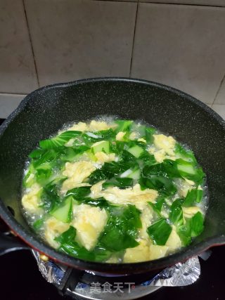 青菜鸡蛋汤的做法步骤：7