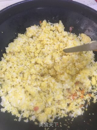 蛋炒饭之大小米炒饭的做法步骤：6