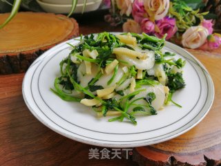 花草冬笋炒年糕的做法步骤：10