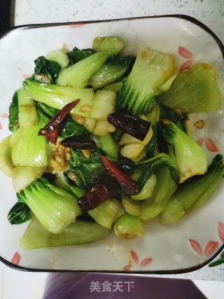 清炒油菜的做法步骤：5