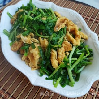 韭菜炒鸡蛋的做法步骤：3