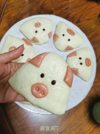 憨憨哒????猪猪饼夹的做法步骤：8