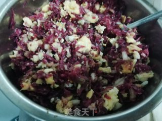 紫萝卜蚝豉鸡蛋馅饼的做法步骤：9