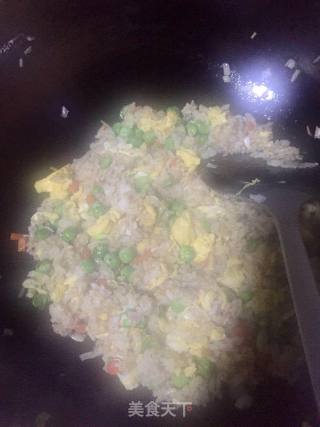 杂蔬炒饭的做法步骤：7