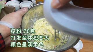 抹茶奶酪磅蛋糕，香味浓郁，乖乖在家做美食，武汉加油的做法步骤：2