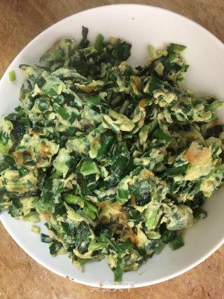 韭菜虾皮炒鸡蛋的做法步骤：6
