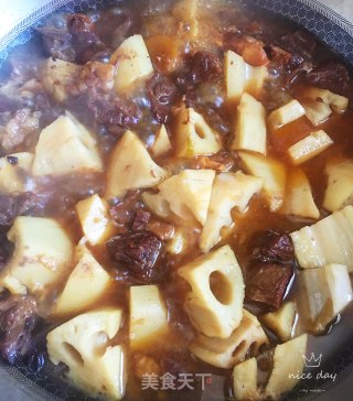 莲藕烧牛肉的做法步骤：13