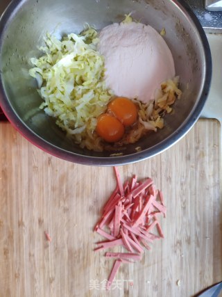 头菜鸡蛋饼的做法步骤：3