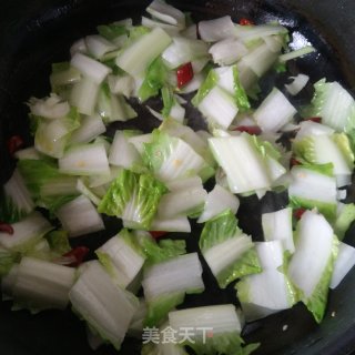 香菇奶白菜炒鸡蛋的做法步骤：5