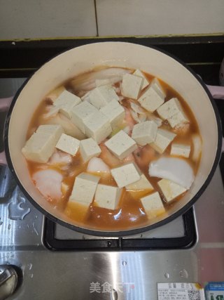 豆腐白菜鲜虾汤的做法步骤：3