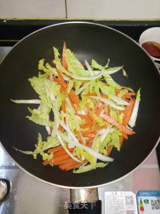 三色腐竹的做法步骤：2