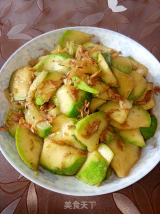 虾皮炒西葫芦的做法步骤：5