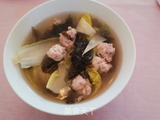 白菜丸子汤的做法步骤：9