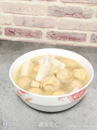 油面筋塞肉鸡肉萝卜汤的做法步骤：7