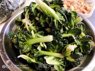 塌菜炒肉末玉米的做法步骤：1