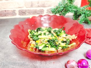 塌菜炒肉末玉米的做法步骤：7
