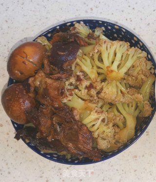 炖肘子烧菜花的做法步骤：6