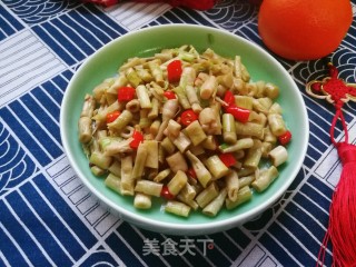 小米椒炒笋干的做法步骤：11