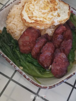 麻辣肠煲仔饭的做法步骤：13
