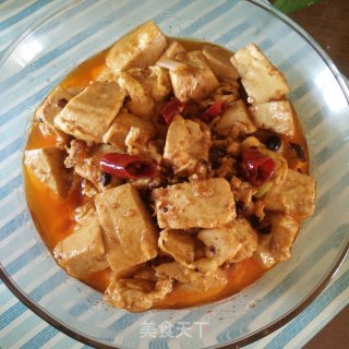 老干妈烧豆腐的做法步骤：6