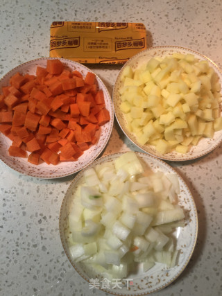 素食咖喱饭的做法步骤：1