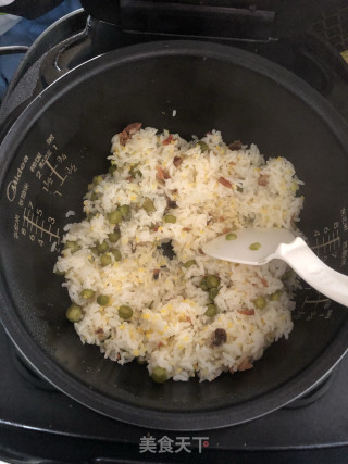 腊肉豌豆饭的做法步骤：3