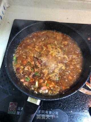 烂肉酸辣豆腐羹（超开胃的酸辣味）的做法步骤：7