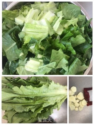 蚝油油麦菜的做法步骤：1
