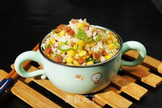 黑椒牛肉肠炒饭的做法步骤：8